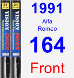 Front Wiper Blade Pack for 1991 Alfa Romeo 164 - Vision Saver
