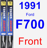 Front Wiper Blade Pack for 1991 Ford F700 - Vision Saver