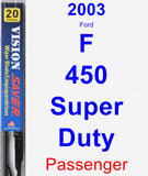 Passenger Wiper Blade for 2003 Ford F-450 Super Duty - Vision Saver