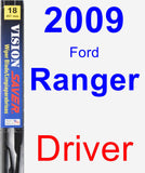 Driver Wiper Blade for 2009 Ford Ranger - Vision Saver