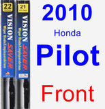Front Wiper Blade Pack for 2010 Honda Pilot - Vision Saver
