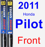 Front Wiper Blade Pack for 2011 Honda Pilot - Vision Saver