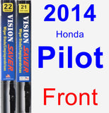 Front Wiper Blade Pack for 2014 Honda Pilot - Vision Saver