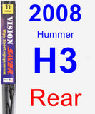 Rear Wiper Blade for 2008 Hummer H3 - Vision Saver