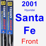 Front Wiper Blade Pack for 2001 Hyundai Santa Fe - Vision Saver