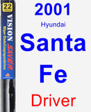 Driver Wiper Blade for 2001 Hyundai Santa Fe - Vision Saver