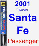 Passenger Wiper Blade for 2001 Hyundai Santa Fe - Vision Saver
