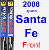 Front Wiper Blade Pack for 2008 Hyundai Santa Fe - Vision Saver