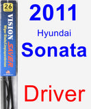 Driver Wiper Blade for 2011 Hyundai Sonata - Vision Saver