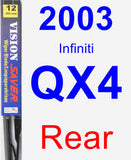Rear Wiper Blade for 2003 Infiniti QX4 - Vision Saver