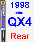 Rear Wiper Blade for 1998 Infiniti QX4 - Vision Saver