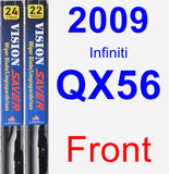 Front Wiper Blade Pack for 2009 Infiniti QX56 - Vision Saver