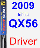Driver Wiper Blade for 2009 Infiniti QX56 - Vision Saver