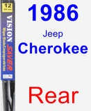 Rear Wiper Blade for 1986 Jeep Cherokee - Vision Saver