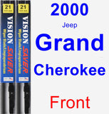 Front Wiper Blade Pack for 2000 Jeep Grand Cherokee - Vision Saver