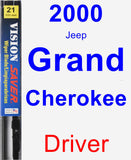 Driver Wiper Blade for 2000 Jeep Grand Cherokee - Vision Saver