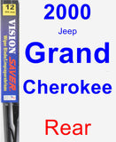 Rear Wiper Blade for 2000 Jeep Grand Cherokee - Vision Saver