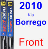 Front Wiper Blade Pack for 2010 Kia Borrego - Vision Saver
