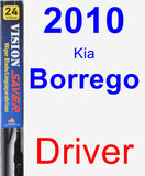 Driver Wiper Blade for 2010 Kia Borrego - Vision Saver