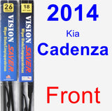 Front Wiper Blade Pack for 2014 Kia Cadenza - Vision Saver