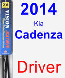 Driver Wiper Blade for 2014 Kia Cadenza - Vision Saver