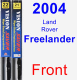 Front Wiper Blade Pack for 2004 Land Rover Freelander - Vision Saver