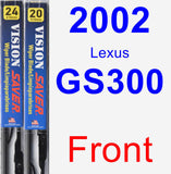 Front Wiper Blade Pack for 2002 Lexus GS300 - Vision Saver