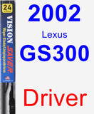 Driver Wiper Blade for 2002 Lexus GS300 - Vision Saver