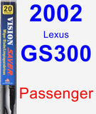 Passenger Wiper Blade for 2002 Lexus GS300 - Vision Saver