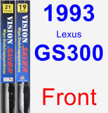 Front Wiper Blade Pack for 1993 Lexus GS300 - Vision Saver