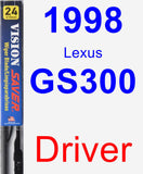 Driver Wiper Blade for 1998 Lexus GS300 - Vision Saver