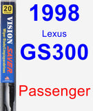 Passenger Wiper Blade for 1998 Lexus GS300 - Vision Saver