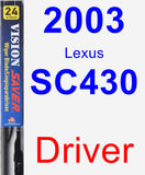 Driver Wiper Blade for 2003 Lexus SC430 - Vision Saver