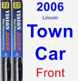 Front Wiper Blade Pack for 2006 Lincoln Town Car - Vision Saver
