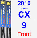 Front Wiper Blade Pack for 2010 Mazda CX-9 - Vision Saver