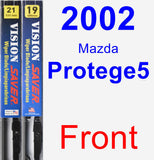 Front Wiper Blade Pack for 2002 Mazda Protege5 - Vision Saver