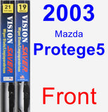 Front Wiper Blade Pack for 2003 Mazda Protege5 - Vision Saver
