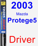 Driver Wiper Blade for 2003 Mazda Protege5 - Vision Saver
