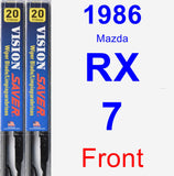 Front Wiper Blade Pack for 1986 Mazda RX-7 - Vision Saver