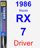 Driver Wiper Blade for 1986 Mazda RX-7 - Vision Saver