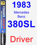 Driver Wiper Blade for 1983 Mercedes-Benz 380SL - Vision Saver