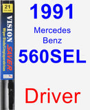 Driver Wiper Blade for 1991 Mercedes-Benz 560SEL - Vision Saver