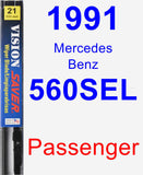 Passenger Wiper Blade for 1991 Mercedes-Benz 560SEL - Vision Saver