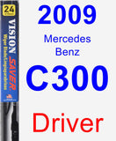 Driver Wiper Blade for 2009 Mercedes-Benz C300 - Vision Saver