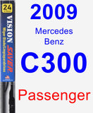 Passenger Wiper Blade for 2009 Mercedes-Benz C300 - Vision Saver
