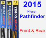 Front & Rear Wiper Blade Pack for 2015 Nissan Pathfinder - Vision Saver