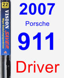 Driver Wiper Blade for 2007 Porsche 911 - Vision Saver