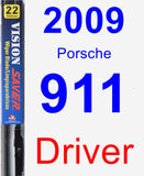 Driver Wiper Blade for 2009 Porsche 911 - Vision Saver