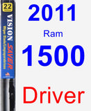 Driver Wiper Blade for 2011 Ram 1500 - Vision Saver
