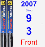 Front Wiper Blade Pack for 2007 Saab 9-3 - Vision Saver